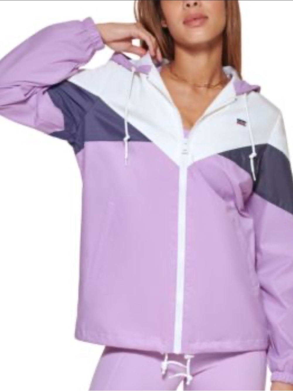 Levi’s Women’s Colorblock Hooded Rain Slicker - Medium
